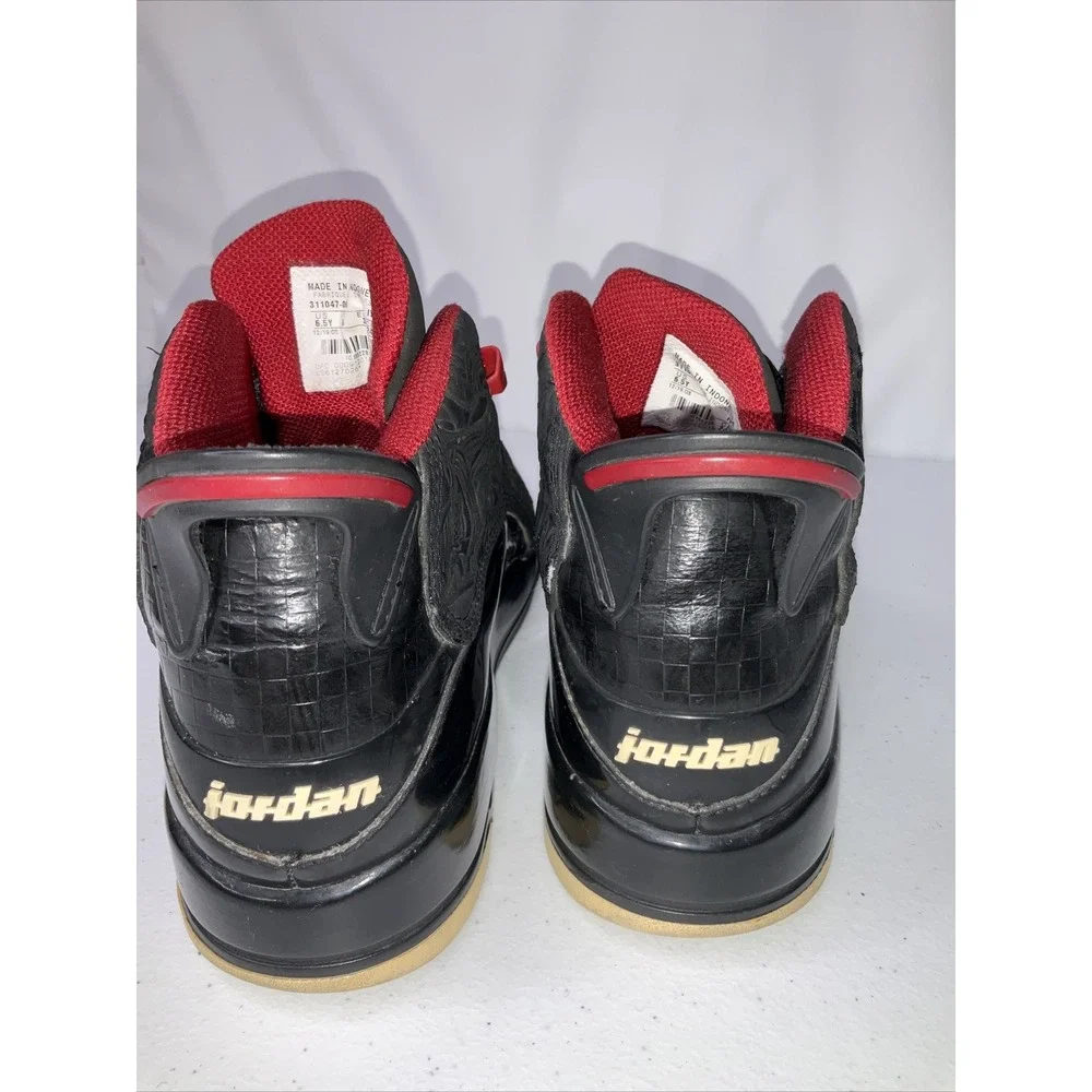 Nike Air‎ Jordan Dub-Zero Sneakers Basketball Black White Red 311047-061 Sz 6.5Y